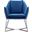 Origami Velvet Accent Chair In Blue