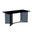 Oryn 55 Inch Dining Table with Glass Top In Black