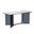 Oryn 55 Inch Dining Table with Sintered Stone Top In Black and Grey