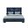 Oscar King Bed No Wood Trim In Navy Blue
