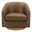 Oscy Leather Swivel Chair In Tan