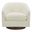Oscy Swivel Chair In Vegan Shearling White