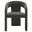 Oslo Barrel Fabric Upholstered Dining Accent Chair In Anthracite
