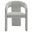 Oslo Barrel Fabric Upholstered Dining Accent Chair In Dove Gray