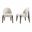 Oslo Chenille Wood Side Chair Set of 2 In Cream