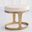 Oslo Stool In Gold With Muslin Cushion