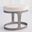 Oslo Stool In Iron With Muslin Cushion