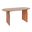 Otto Pill-Shaped Acacia Wood Dining Table with Half-Moon Base In Natural