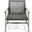 Outdoor Club Chair with Rattan Cover and Acacia Wood Frame In Grey
