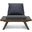 Outdoor Club Chair with Slatted Design and Water Resistance Cushion In Dark Grey