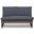 Outdoor Loveseat with Slat Paneling and Water Resistance Cushion In Dark Grey