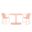 Outdoor Metal Seating Set with Coffee Table and 2 Chairs In Pink