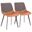 Outlaw Two Tone Chair Set of 2 In Grey