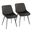 Outlaw Two tone Chair Set of 2 In Black and Grey