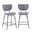 Owen Split Back Upholstered Counter Height Barstool Set of 2 In Grey