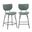 Owen Split Back Upholstered Counter Height Barstool Set of 2 In Jade