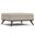 Owen Polyester Fabric XL Square Coffee Table Storage Ottoman In Natural