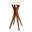 Owen Round Mango Wood and Marble Martini Accent Table In Walnut
