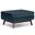 Owen Vegan Faux Leather Coffee Table Storage Ottoman In Distressed Dark Blue