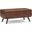 Owen Vegan Faux Leather Lift Top Large Coffee Table Storage Ottoman In Distressed Saddle Brown