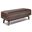 Owen Vegan Faux Leather Rectangular Storage Ottoman In Distressed Chestnut Brown