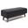 Owen Vegan Faux Leather Rectangular Storage Ottoman In Midnight Black