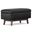 Owen Vegan Faux Leather Small Rectangular Storage Ottoman In Distressed Black
