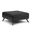 Owen Vegan Faux Leather Square Coffee Table Storage Ottoman In Distressed Black