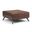 Owen Vegan Faux Leather Square Coffee Table Storage Ottoman In Distressed Chestnut Brown
