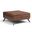 Owen Vegan Faux Leather Square Coffee Table Storage Ottoman In Distressed Saddle Brown