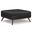Owen Vegan Faux Leather XL Square Coffee Table Storage Ottoman In Distressed Black