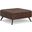 Owen Vegan Faux Leather XL Square Coffee Table Storage Ottoman In Distressed Chestnut Brown