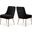 Owen Velvet Dining Chair Set of 2 In Black