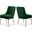 Owen Velvet Dining Chair Set of 2 In Green