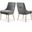 Owen Velvet Dining Chair Set of 2 In Grey