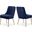 Owen Velvet Dining Chair Set of 2 In Navy