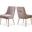 Owen Velvet Dining Chair Set of 2 In Pink