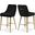 Owen Velvet Stool Set of 2 In Black