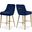 Owen Velvet Stool Set of 2 In Navy