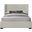 Oxford Linen Textured Fabric King Bed In Beige