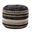 Oxtra Striped Hand-Woven Cotton Blend Ottoman Pouf In Black and White
