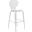 Oyster Acrylic Barstool with Chrome Steel Frame In Clear
