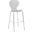 Oyster Acrylic Barstool with Chrome Steel Frame In Smoke