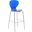 Oyster Acrylic Barstool with Chrome Steel Frame In Transparent Blue