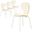 Oyster Moderntransparent Side Chair Set of 4 In White Base and Amber