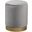 Ozman Round 14 Inch Ottoman In Gray