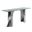 Ozuna Geometric Console Table In Clear Glass and Silver Stainless Steel