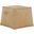 Pablo Vegan Leather Pouf In Camel