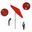 Pacific Trail 6' Patio Umbrella with Aluminum Pole Ribs Push Button Tilt Crank Lift with Sunbrella Fabric In Jockey Red and Hammertone Grey