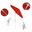Pacific Trail 6' Patio Umbrella with Aluminum Pole Ribs Push Button Tilt Crank Lift with Sunbrella Fabric In Jockey Red and Matte White